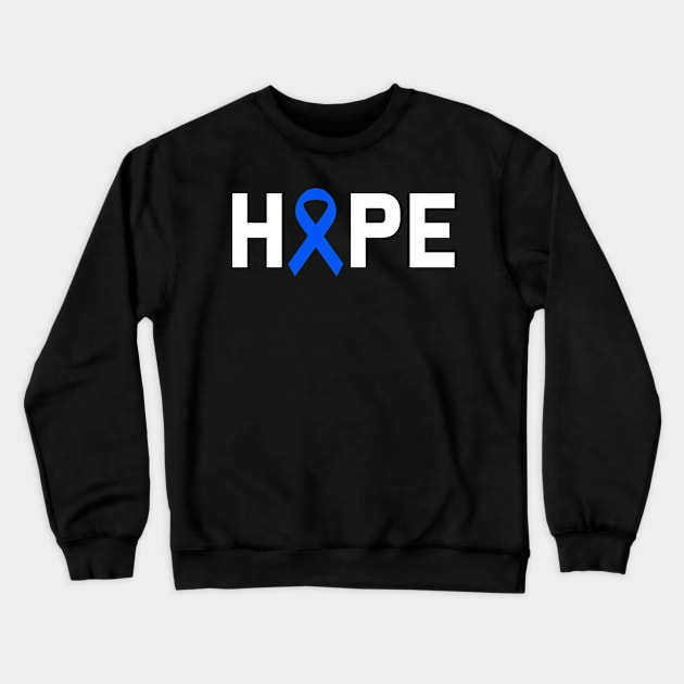 Hope Colon Cancer Awareness Zodiac Ribbon Support Gift Crewneck Sweatshirt by followthesoul